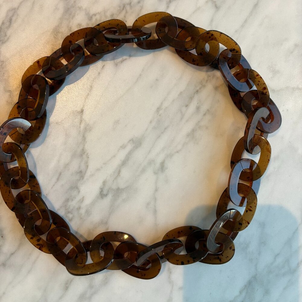 Max Mara Chunky Lucite/Resin Necklace